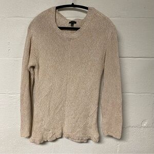 Talbots Women’s Cream Crewneck Sweater Soft Knit Size Medium
